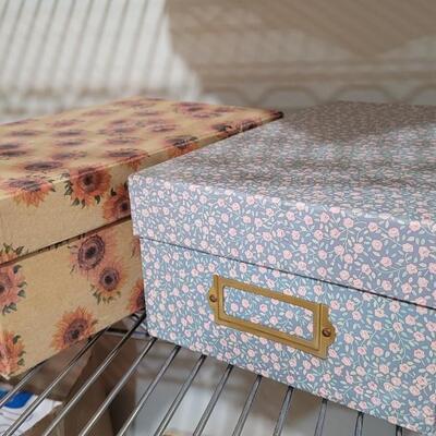 Lot 463: Assortment of (6) Deco Storage Boxes (7.5" x 11" x 4.5)"
