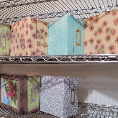 Lot 463: Assortment of (6) Deco Storage Boxes (7.5" x 11" x 4.5)"