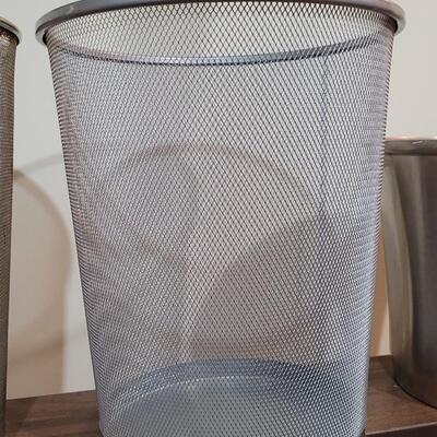 Lot 468: (3) Metal Office Wastebaskets