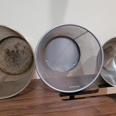Lot 468: (3) Metal Office Wastebaskets