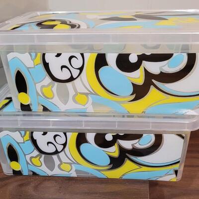 Lot 470: Assortment of (5) Storage Bins 
