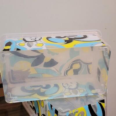 Lot 470: Assortment of (5) Storage Bins 
