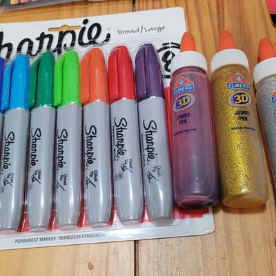 Lot 476: Large School/Office/Art Supplies Bundle #2 w/Deco Storage Box