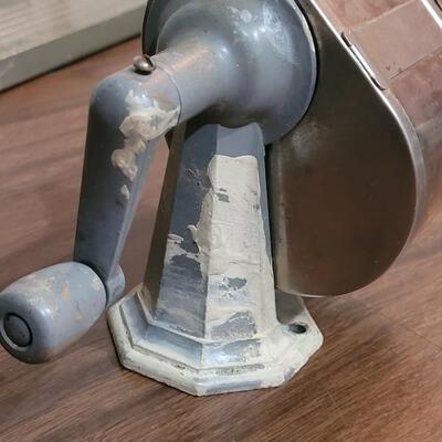 Lot 478: Vintage Office Desk Bundle (Sharpener, Hole Punch, Tin Organizer)