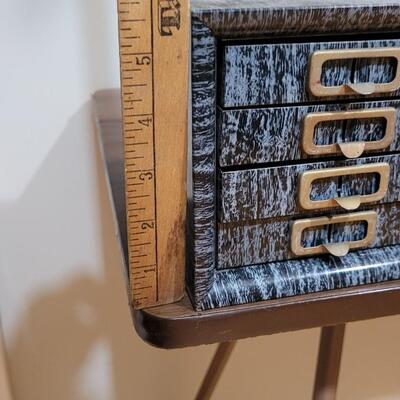 Lot 478: Vintage Office Desk Bundle (Sharpener, Hole Punch, Tin Organizer)
