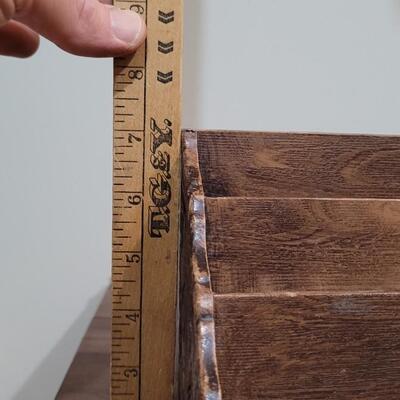 Lot 479: Carved Wood Organizer and Rotating Pen/Tool Caddy