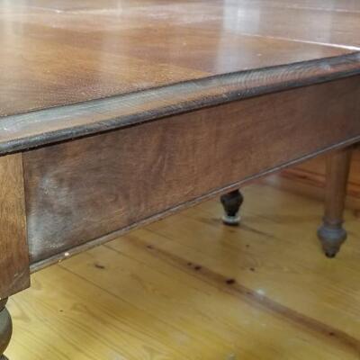 Lot 494: Vintage Dining Table with 3 Leaves - there are 2 on the table in the photo