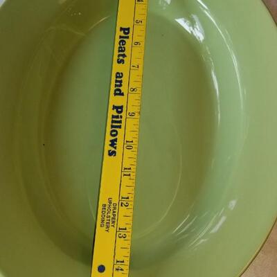 Lot 502: Green Platter and Mini Casserole Dish