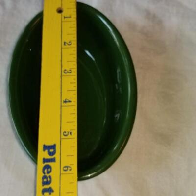 Lot 502: Green Platter and Mini Casserole Dish
