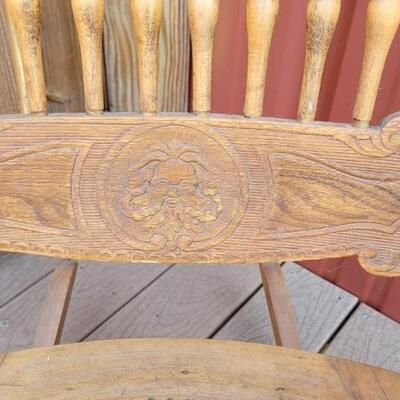 Lot 547: Antique North Wind Rocker with Cane Seat late 1800's/early 1900's