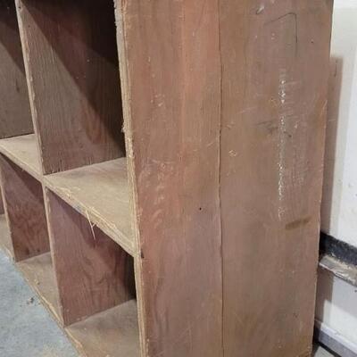 Lot 554: Vintage Handbuilt Storage Cubby System 96" Ã— 12" Ã— 24"