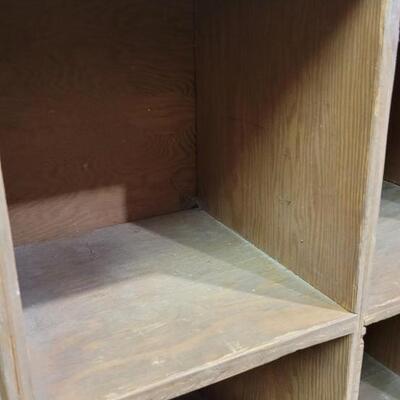Lot 554: Vintage Handbuilt Storage Cubby System 96" Ã— 12" Ã— 24"