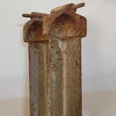 Lot 556: Antique Brass Full Size Bed - Balls for posts are with the bed to be repaired 