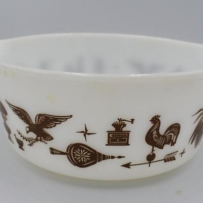 Pyrex Dish with Brown Rooster #87