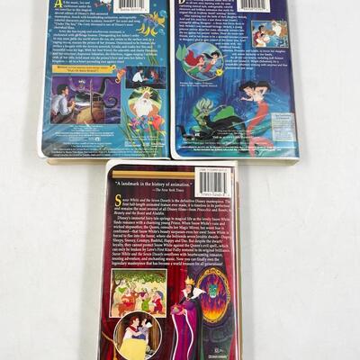 DISNEY VHS TAPE LOT #1 - LITTLE MERMAID, SNOW WHITE