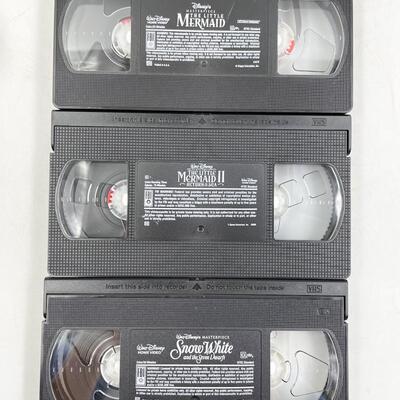 DISNEY VHS TAPE LOT #1 - LITTLE MERMAID, SNOW WHITE