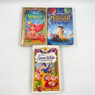 DISNEY VHS TAPE LOT #1 - LITTLE MERMAID, SNOW WHITE
