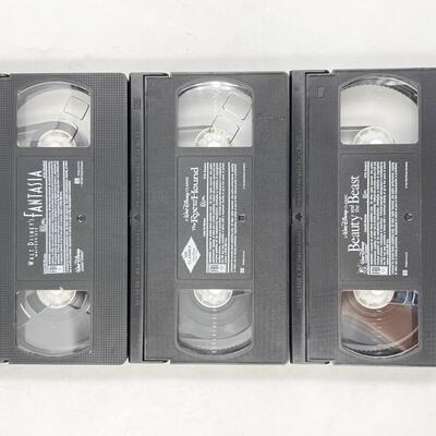 DISNEY VHS TAPE LOT #2 - BEAUTY AND THE BEAST, FOX AND THE HOUND, FANTASIA
