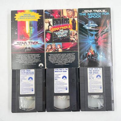 â€œSTAR TREKâ€ VHS TAPE LOT #1 - I, II, III