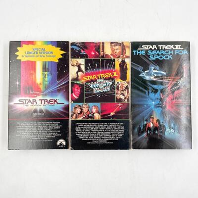 â€œSTAR TREKâ€ VHS TAPE LOT #1 - I, II, III