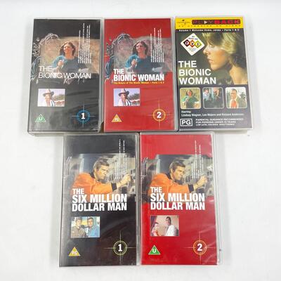 â€œTHE SIX MILLION DOLLAR MAN/THE BIONIC WOMANâ€ VHS TAPE LOT