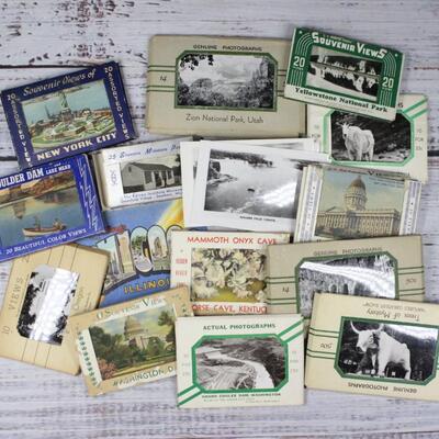 Lot of Vintage Souvenir Photographs Postcards of U.S. Landmarks and Parks