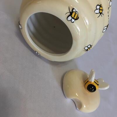 Ceramic. Home is where honey is jar