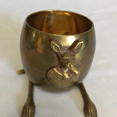 Brass kangaroo cup