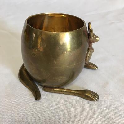 Brass kangaroo cup