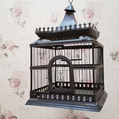 Vintage rectangle bird cage