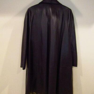 Italian Made Leather Coat by Il Perseo- Size Small