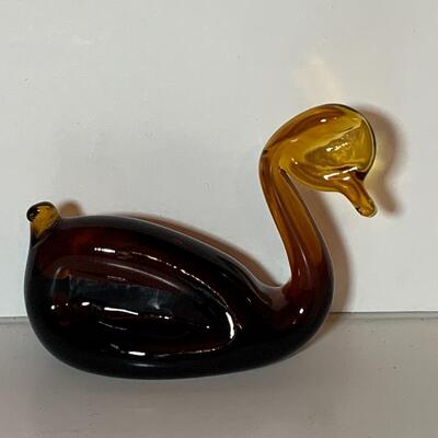 Lot 458: Hand Blown Art Glass: Snail, Swan, Strawberry and More