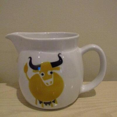 Hand Painted Finnish Cow Milk Pitcher- Approx 4