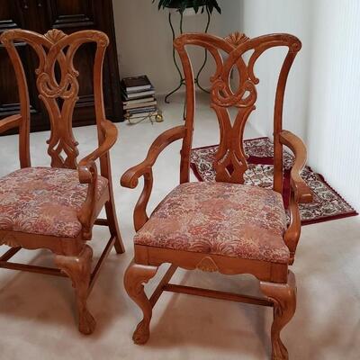 Two Thomasville dining chairs