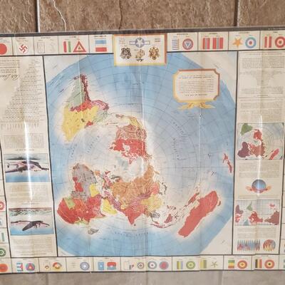 1943 Aluminum Co. of America and Petrucelli Map of the World 
