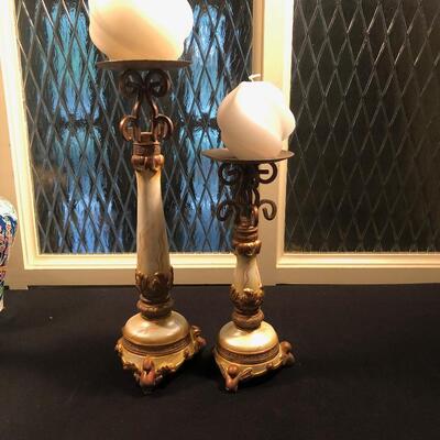 #69 Pair of candleholders 
