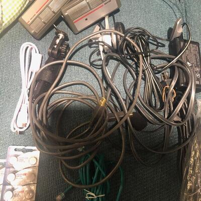 #179- Random cords and computer desk drawer things