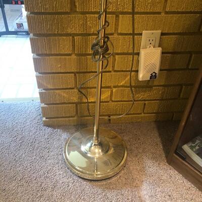 #201 Brass lamp vintage not tested Triangle shaped like cover