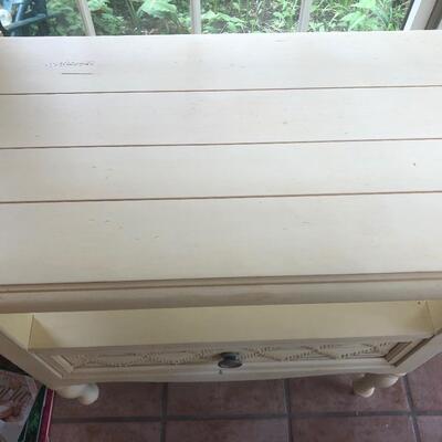 #234 tall side table off-white color single drawer