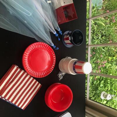 #243 4th of July bundle includes dishes and Decor