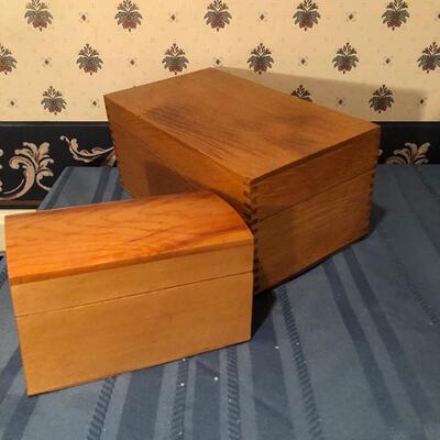 #305 Two wood boxes