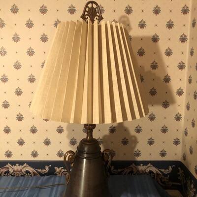 #306 Unique vintage Brass lamp with shade