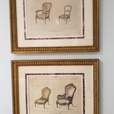 Pair of chair prints