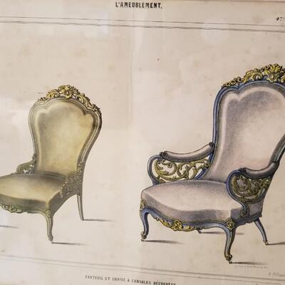 Pair of chair prints