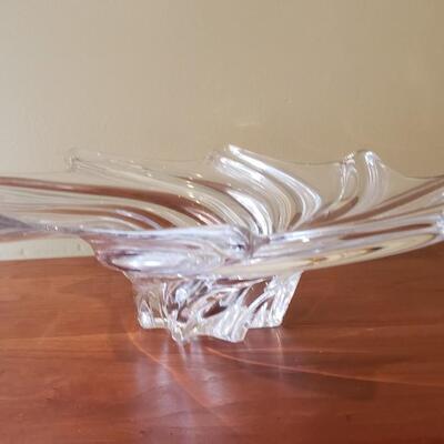 Large art glass bowl made in France