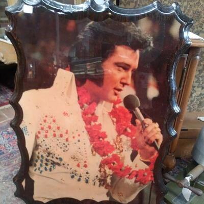 Elvis Presley on wood $65