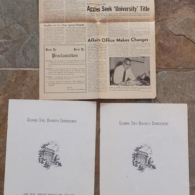 Lot 583: CSU 1956 and 1959 Ephemera 