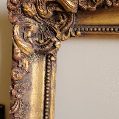 Lot 592: (2) Antique Picture Frames- one Gold Gilt