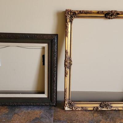 Lot 592: (2) Antique Picture Frames- one Gold Gilt