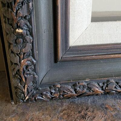 Lot 592: (2) Antique Picture Frames- one Gold Gilt